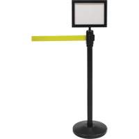 Cadre d'enseigne pour poteau de barri&egrave;re pour le contr&ocirc;le des foules, Noir Helyx Safety & Industrial Supplies