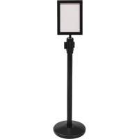 Cadre d'enseigne pour poteau de barri&egrave;re pour le contr&ocirc;le des foules, Noir Helyx Safety & Industrial Supplies