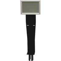 Porte-distributeur/enseigne pour poteaux de barri&egrave;re pour le contr&ocirc;le des foules, Noir Helyx Safety & Industrial Supplies