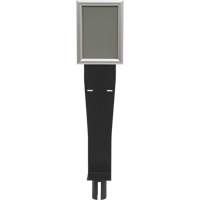Porte-distributeur/enseigne pour poteaux de barri&egrave;re pour le contr&ocirc;le des foules, Noir Helyx Safety & Industrial Supplies