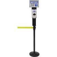 Porte-distributeur/enseigne pour poteaux de barri&egrave;re pour le contr&ocirc;le des foules, Noir Helyx Safety & Industrial Supplies