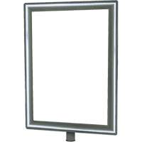 Porte-enseigne vertical robuste pour montant classique, Chrome poli Helyx Safety & Industrial Supplies