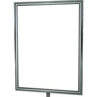 Porte-enseigne vertical robuste pour montant classique, Chrome poli Helyx Safety & Industrial Supplies