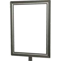 Porte-enseigne vertical robuste pour montant classique, Chrome satin&eacute; Helyx Safety & Industrial Supplies
