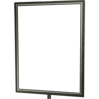 Porte-enseigne vertical robuste pour montant classique, Chrome satin&eacute; Helyx Safety & Industrial Supplies