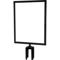 Porte-enseigne horizontal robuste avec adaptateur pour poteaux Tensabarrier, Noir Helyx Safety & Industrial Supplies