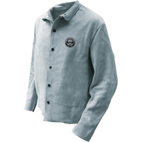Welder Jacket, Leather, 5X-Large, Grey Helyx Safety & Industrial Supplies