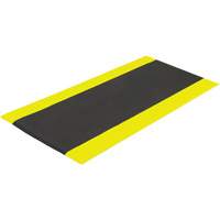 Tapis antifatigue Airsoft, Rugueux, 3' x 5' x 3/8", Noir/Jaune, &eacute;ponge en PVC Helyx Safety & Industrial Supplies