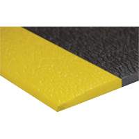Tapis antifatigue Airsoft, Rugueux, 3' x 5' x 3/8", Noir/Jaune, &eacute;ponge en PVC Helyx Safety & Industrial Supplies
