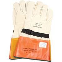 Leather Protector Gloves with Strap, Size 8, 12" L Helyx Safety & Industrial Supplies