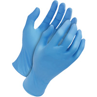 Gants jetables classiques, Moyen, Nitrile, 4 mils, Sans poudre, Bleu Helyx Safety & Industrial Supplies
