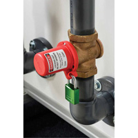Housse de s&eacute;curit&eacute; pour fontaine et dispositif de cadenassage pour robinet &agrave; tournant, Ensemble Vanne/Robinet &agrave; eau Helyx Safety & Industrial Supplies