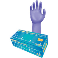 Blurite 6 EC Extended Cuff Examination Gloves, Small, Nitrile, 6-mil, Powder-Free, Purple, Class 2 Helyx Safety & Industrial Supplies