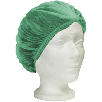 Ronco Care Pleated Bouffant Cap, Polypropylene, 21", Green Helyx Safety & Industrial Supplies
