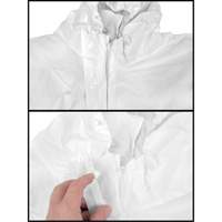 Premium Hooded Coveralls, Small, White, Microporous Helyx Safety & Industrial Supplies