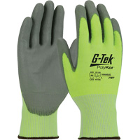 G-Tek&reg; PolyKor&reg; Cut Resistant Gloves, Size Small, 13 Gauge, Polyurethane Coated, Polyethylene Shell, ASTM ANSI Level A5/EN 388 Level E Helyx Safety & Industrial Supplies