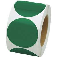 Coloured Marking Dots, Circle, 3" L x 3" W, Green, Vinyl Helyx Safety & Industrial Supplies