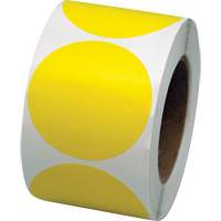 Coloured Marking Dots, Circle, 3" L x 3" W, Yellow, Vinyl Helyx Safety & Industrial Supplies