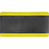 Tapis antifatigue, Losange, 1-2/3' x 3-1/4' x 3/4", Noir/Jaune, Polyur&eacute;thane Helyx Safety & Industrial Supplies
