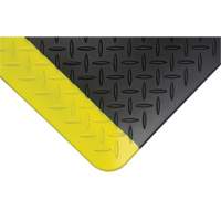 Tapis antifatigue, Losange, 1-2/3' x 3-1/4' x 3/4", Noir/Jaune, Polyur&eacute;thane Helyx Safety & Industrial Supplies