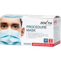 Disposable Procedure Face Masks, ASTM F2100 Level 3, Class 1 Helyx Safety & Industrial Supplies