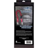 Longe amortisseuse interne ShockSorb, 6', Point d'ancrage &agrave; Crochet mousqueton, Crochet mousqueton aux jambes, Polyester Helyx Safety & Industrial Supplies