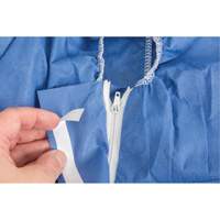 Hooded Coveralls, Medium, Blue, SMS Helyx Safety & Industrial Supplies