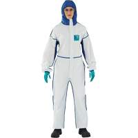 AlphaTec 1800 Comfort 3-Piece Coveralls, Large, Blue/White, Microporous/SMS Helyx Safety & Industrial Supplies