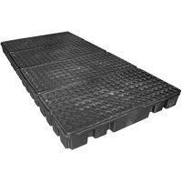 Black Diamond Low Profile Spill Pallet, 102 US gal. Spill Capacity, 96" x 49" x 6.5" Helyx Safety & Industrial Supplies