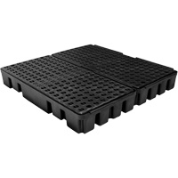 Black Diamond Low Profile Spill Pallet, 51 US gal. Spill Capacity, 49" x 48" x 6.5" Helyx Safety & Industrial Supplies