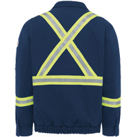 Blouson aviateur doubl&eacute; pour hommes avec garniture r&eacute;fl&eacute;chissante, Petit, Bleu marin, 29 cal/cm² Helyx Safety & Industrial Supplies