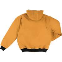 Hooded Duck Bomber Jacket, Men's, Small, Brown Helyx Safety & Industrial Supplies