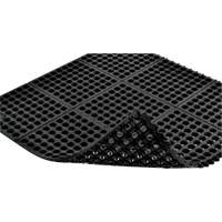 Tapis antifatigue &agrave; imbrication Cushion-Ease 550, &agrave; fentes, 3' x 3' x 3/4", Noir, Caoutchouc Helyx Safety & Industrial Supplies