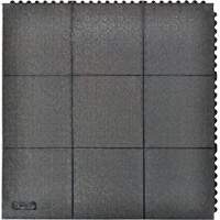 Tapis antifatigue &agrave; imbrication Cushion-Ease, Rugueux, 3' x 3' x 3/4", Noir, Caoutchouc naturel Helyx Safety & Industrial Supplies