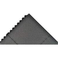 Tapis antifatigue &agrave; imbrication Cushion-Ease, Rugueux, 3' x 3' x 3/4", Noir, Caoutchouc naturel Helyx Safety & Industrial Supplies