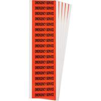 &eacute;tiquette de tension pour conduit  Emergency Service , 1/2" x 2-1/4", &eacute;toffe/Vinyle, Anglais Helyx Safety & Industrial Supplies