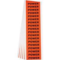 &eacute;tiquette de tension pour conduit  Power , 1/2" x 2-1/4", &eacute;toffe/Vinyle, Anglais Helyx Safety & Industrial Supplies