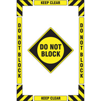 "Keep Clear Do Not Block" Floor Marking Kit, Adhesive, English with Pictogram Helyx Safety & Industrial Supplies