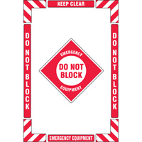 "Emergency Equipment" Floor Marking Kit, Adhesive, English with Pictogram Helyx Safety & Industrial Supplies