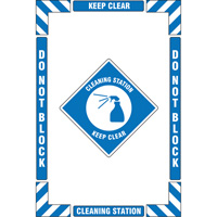 "Cleaning Station" Floor Marking Kit, Adhesive, English with Pictogram Helyx Safety & Industrial Supplies