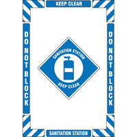"Sanitation Station" Floor Marking Kit, Adhesive, English with Pictogram Helyx Safety & Industrial Supplies