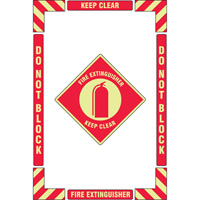 "Fire Extinguisher" Floor Marking Kit, Adhesive, English with Pictogram Helyx Safety & Industrial Supplies