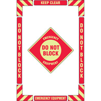 "Emergency Equipment" Floor Marking Kit, Adhesive, English with Pictogram Helyx Safety & Industrial Supplies