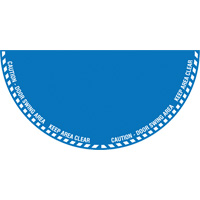 "Caution" Half Circle Swing Door Floor Sign, Adhesive, English with Pictogram Helyx Safety & Industrial Supplies