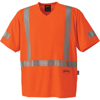 6900 T-shirt de protection contre les rayons UV CoolPass, 3T-Grand, Orange haute visibilit&eacute; Helyx Safety & Industrial Supplies