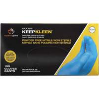 Gants jetables KeepKleen, Petit, Nitrile, 2,8 mil, Sans poudre, Bleu Helyx Safety & Industrial Supplies