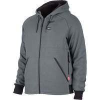 Chandail &agrave; capuchon chauffant M12 complet, Hommes, 2T-Grand, Gris, Polyester Helyx Safety & Industrial Supplies