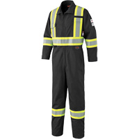 7702BK Combinaison ignifuge et r&eacute;sistant &agrave; l'arc &eacute;lectrique 88/12 FR-Tech, Taille 36, Noir, 9,7 cal/cm² Helyx Safety & Industrial Supplies