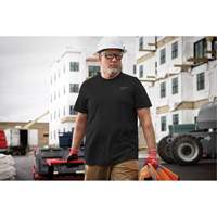 Hybrid Work Tee Shirt, Men's, Small, Black Helyx Safety & Industrial Supplies