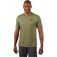 Hybrid Work Tee Shirt, Men's, Small, Green Helyx Safety & Industrial Supplies